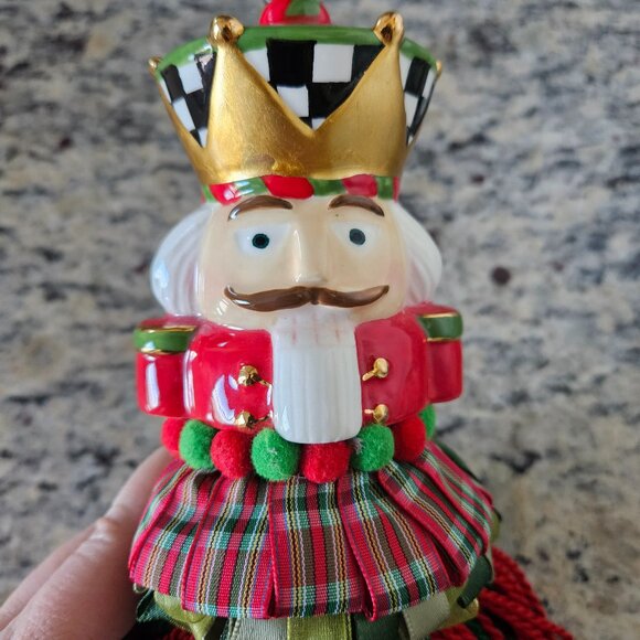MACKENZIE CHILDS CHRISTMAS COURTLY CHECK TARTAN NUTCRACKER DECORATIVE TASSEL - Picture 2 of 9